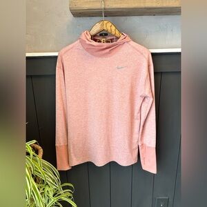 Women’s Nike Pink Heathered Nike Dri-Fit Element Running Long Sleeve Hoodie‎ L